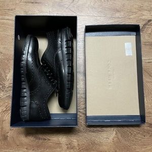 Cole Haan Zerogrand Black Wing Oxford Shoes Men Size 9.5 Black C20719